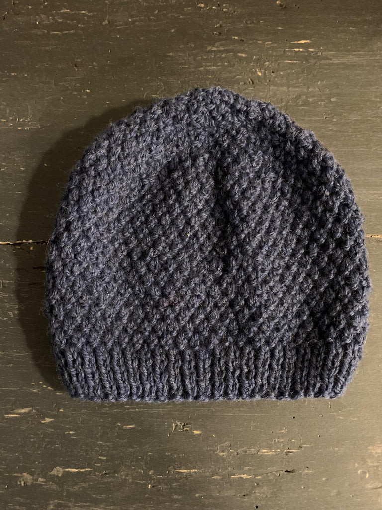 Hand Knitted Beanie Hat in Donegal Wool