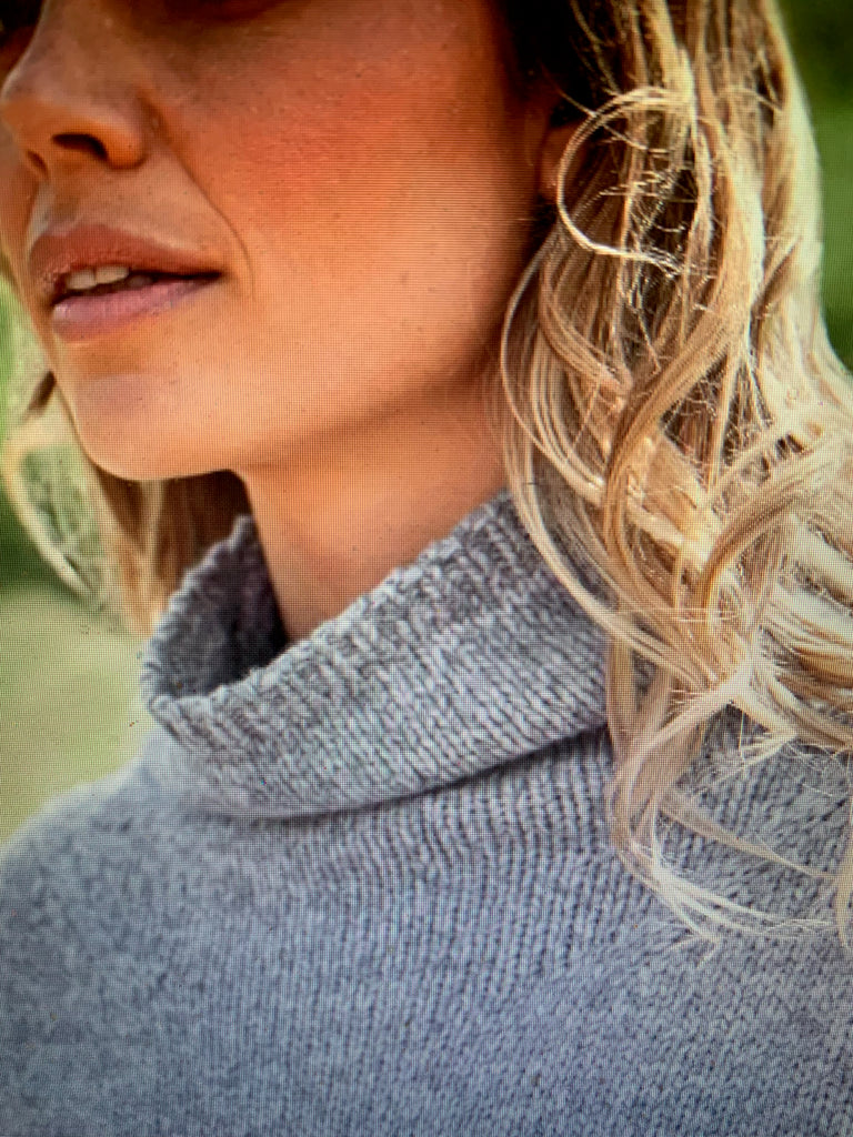 Fisherman Funnel Neck Slouchy Sweater - Merino Wool - SH509Z