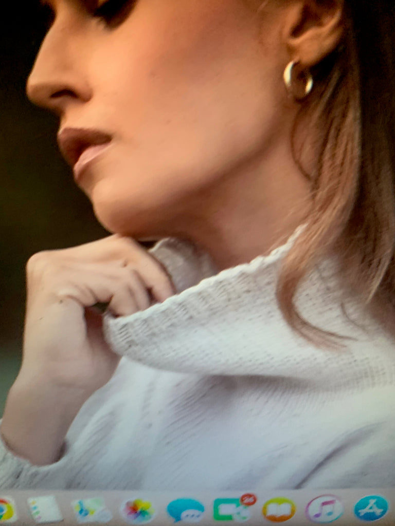 Fisherman Funnel Neck Slouchy Sweater - Merino Wool - SH509Z