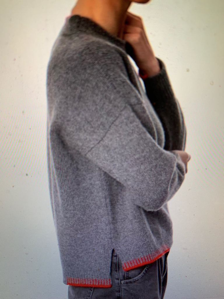 Fisherman Jumper with Coloured Trim / C/N Jacquard Deta - SJ720A