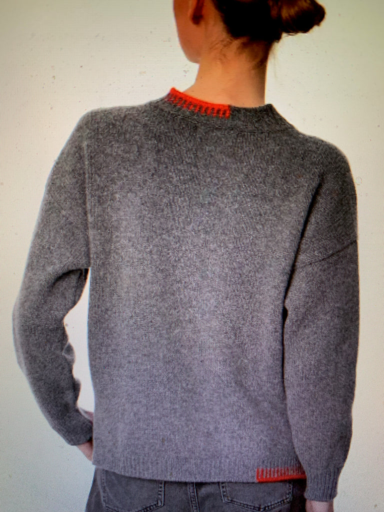 Fisherman Jumper with Coloured Trim / C/N Jacquard Deta - SJ720A