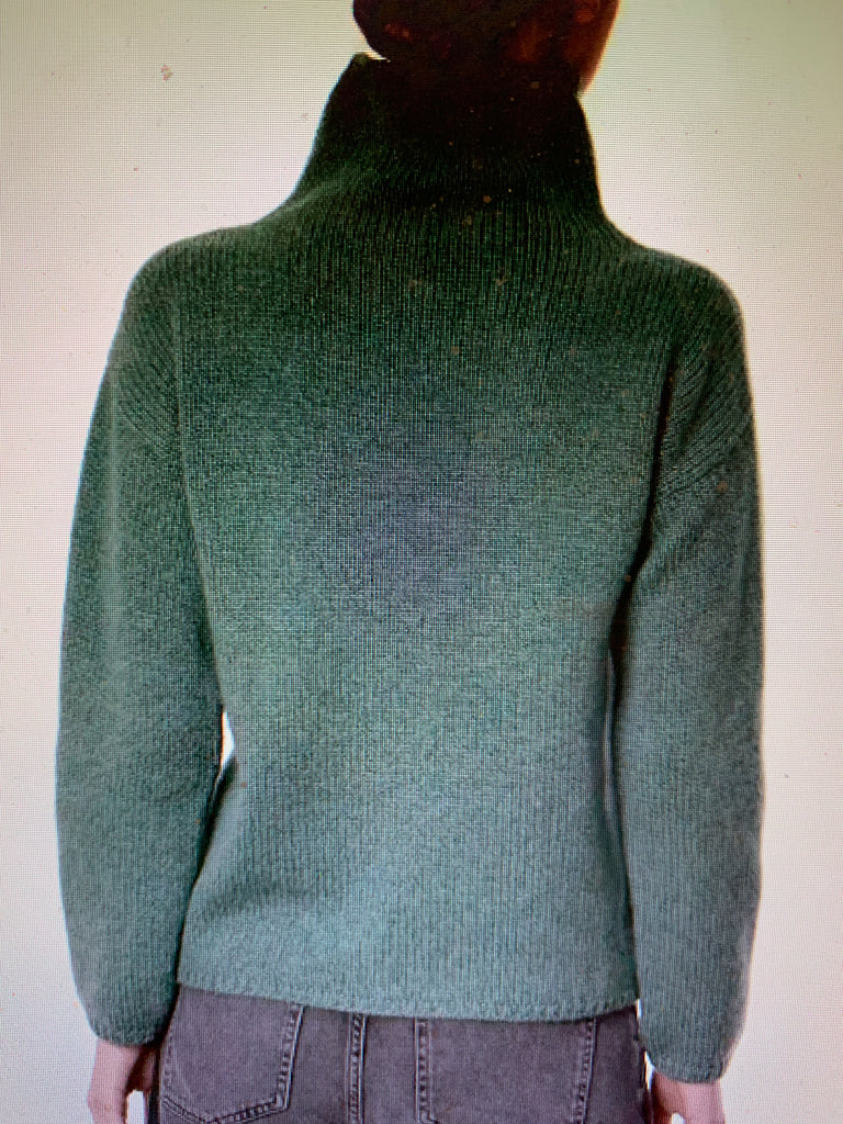 Fisherman Funnel Neck Slouchy Sweater - Merino Wool - SH509Z