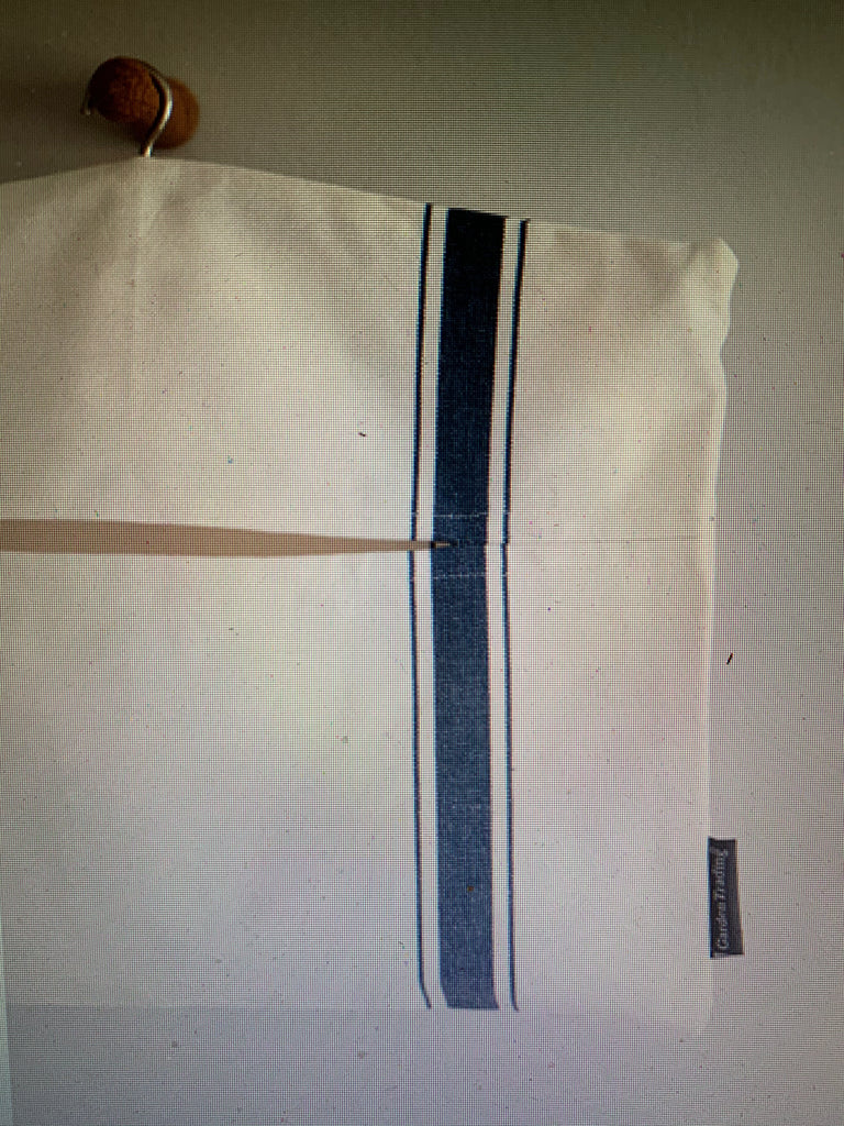Peg Bag in Ink Stripe in Cotton