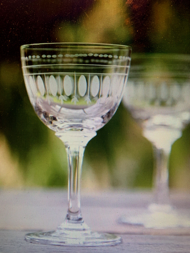 Vintage List Set of Six Crystal Liqueur Glasses