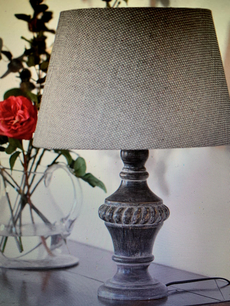 Olivia Table Lamp in Stonewash Grey