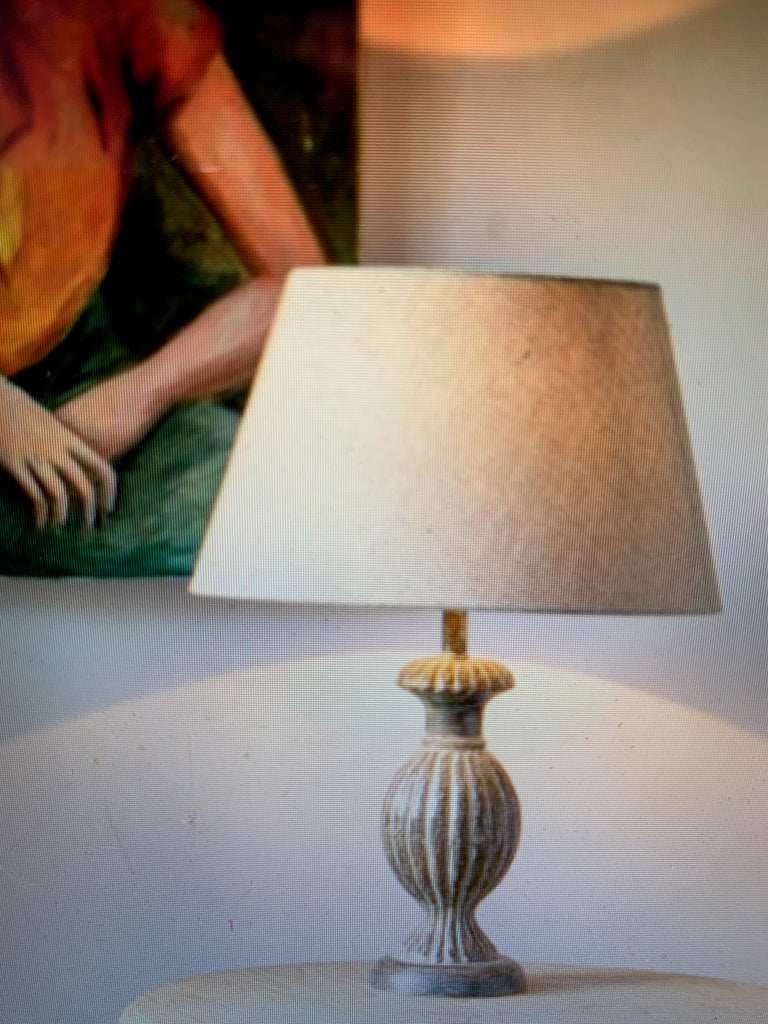 Amelia Table Lamp in Stonewash Grey