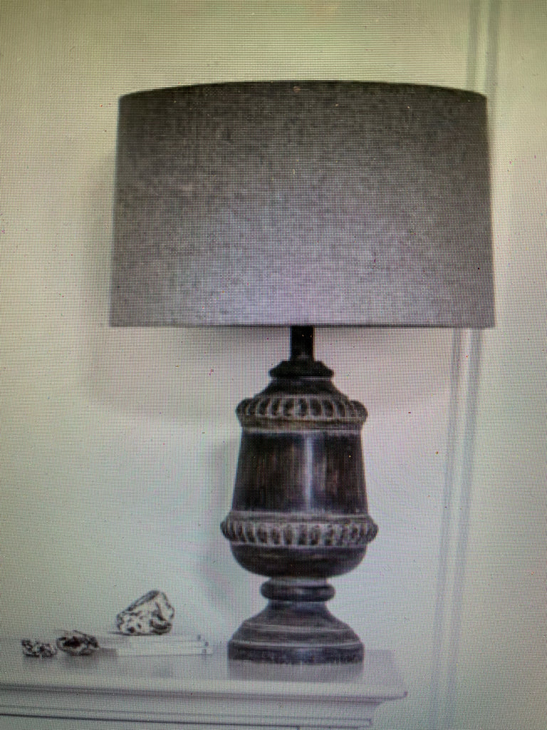 Grand Illlusions Elodie Table Lamp in Flint Grey with Shade