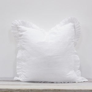 Olivia Linen Ruffle Pillow