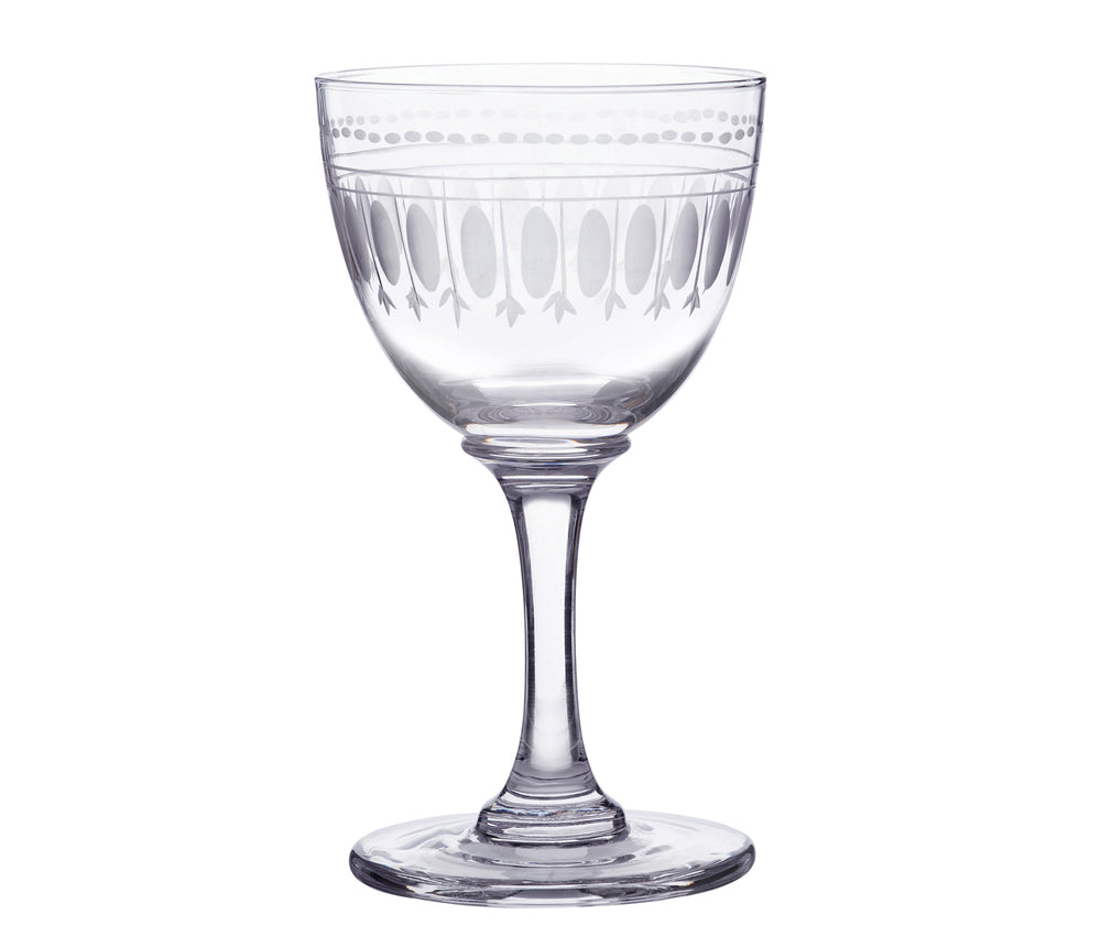 Vintage List Set of Six Crystal Liqueur Glasses